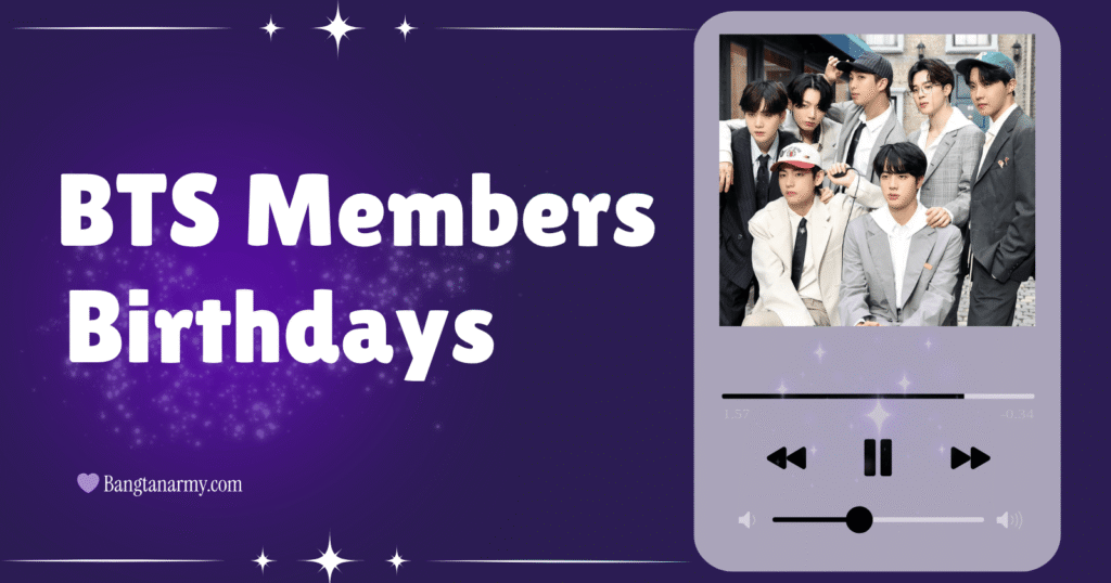 BTS Members Birthdays