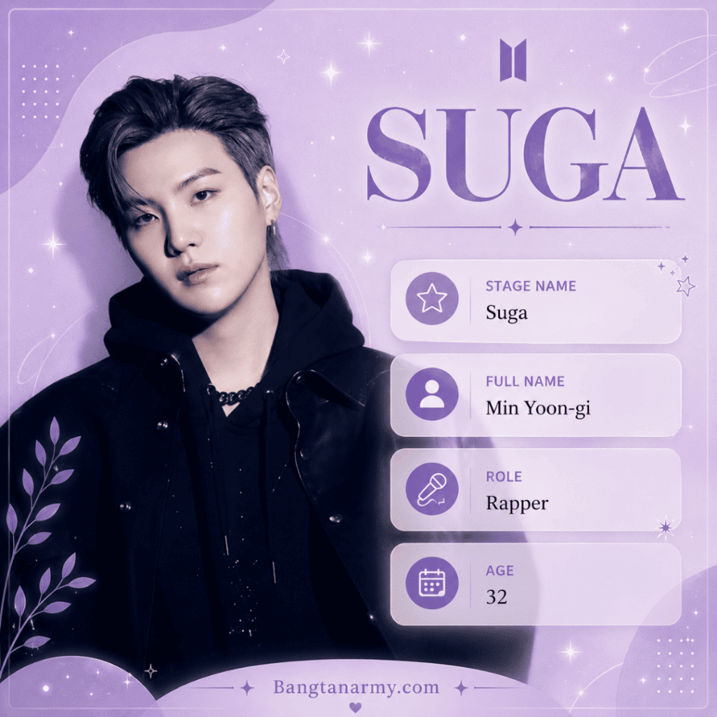 BTS Suga real name & age